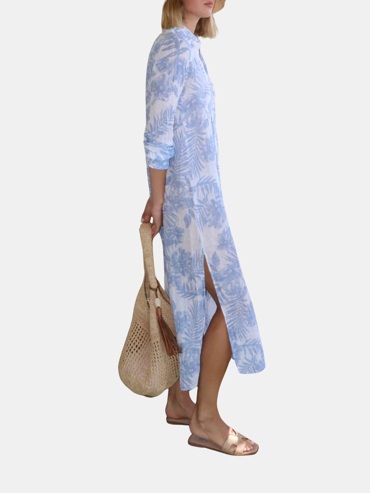 Boyfriend Maxi Dress Gauze - Periwinkle