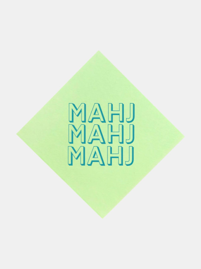 Mah Jong Cocktail Napkins - Periwinkle