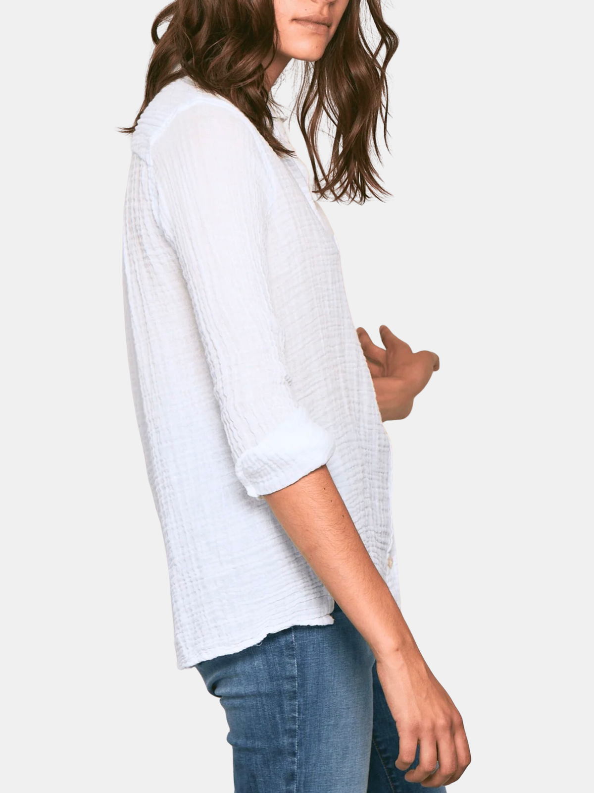Boyfriend Top Gauze - Periwinkle