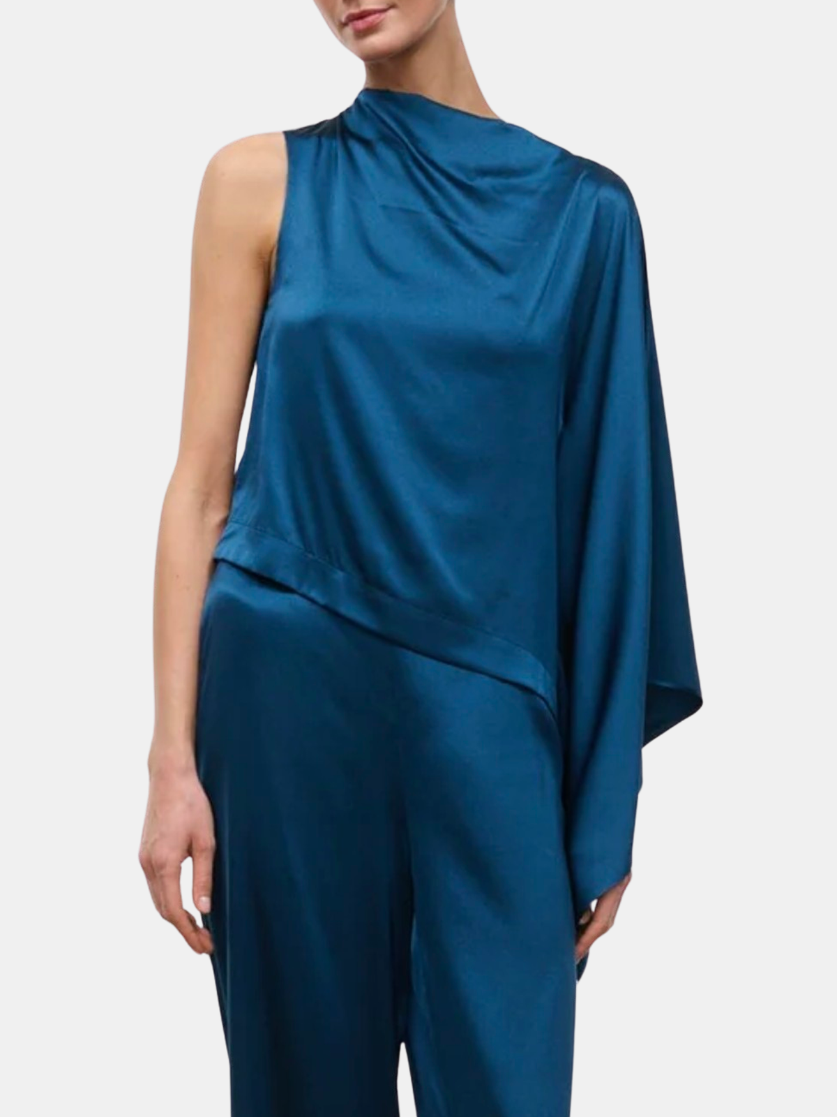 Sabina Silk Top - Periwinkle