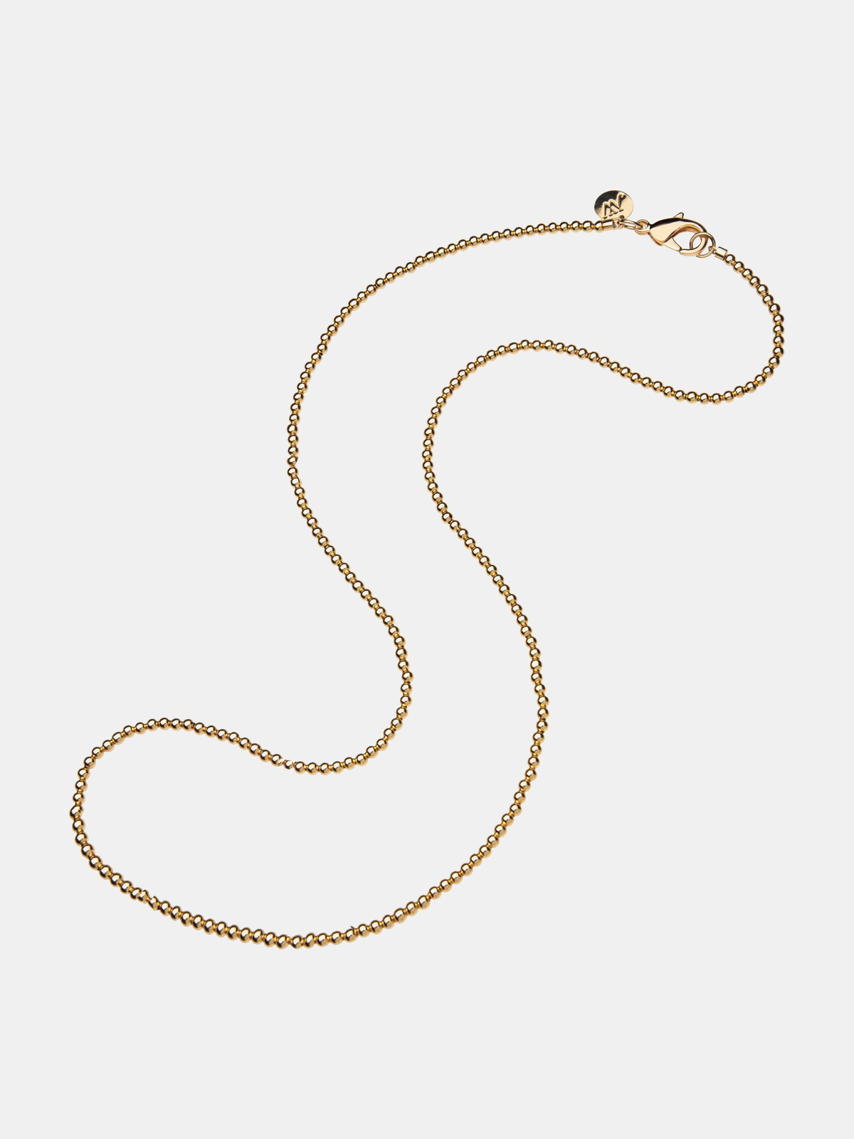 Gold Bead Double Wrap Necklace - Periwinkle
