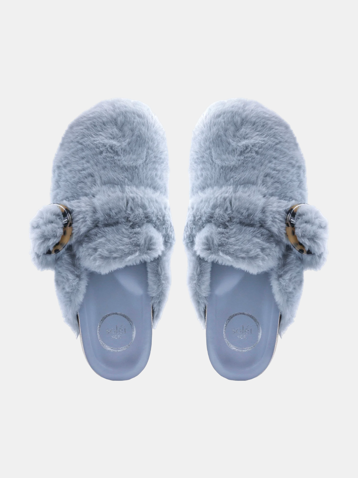 Aspen Fur Clog - Periwinkle