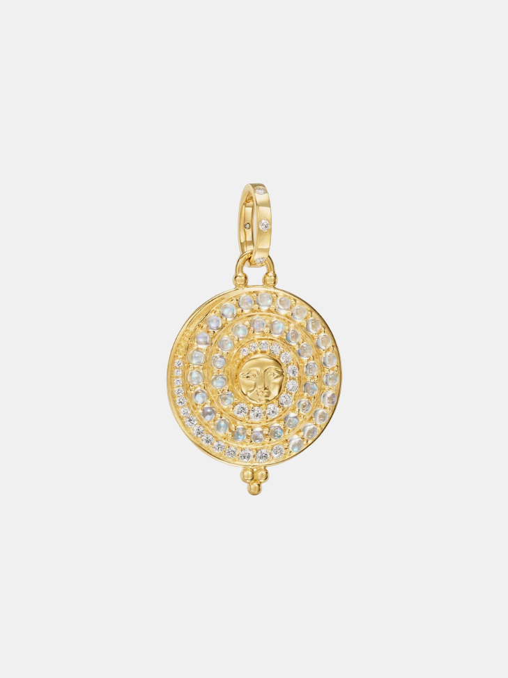 18k Small Lunar Glow Pendant - Periwinkle