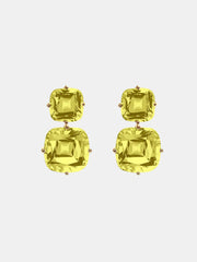 2 Tier Lemon Quartz Earrings