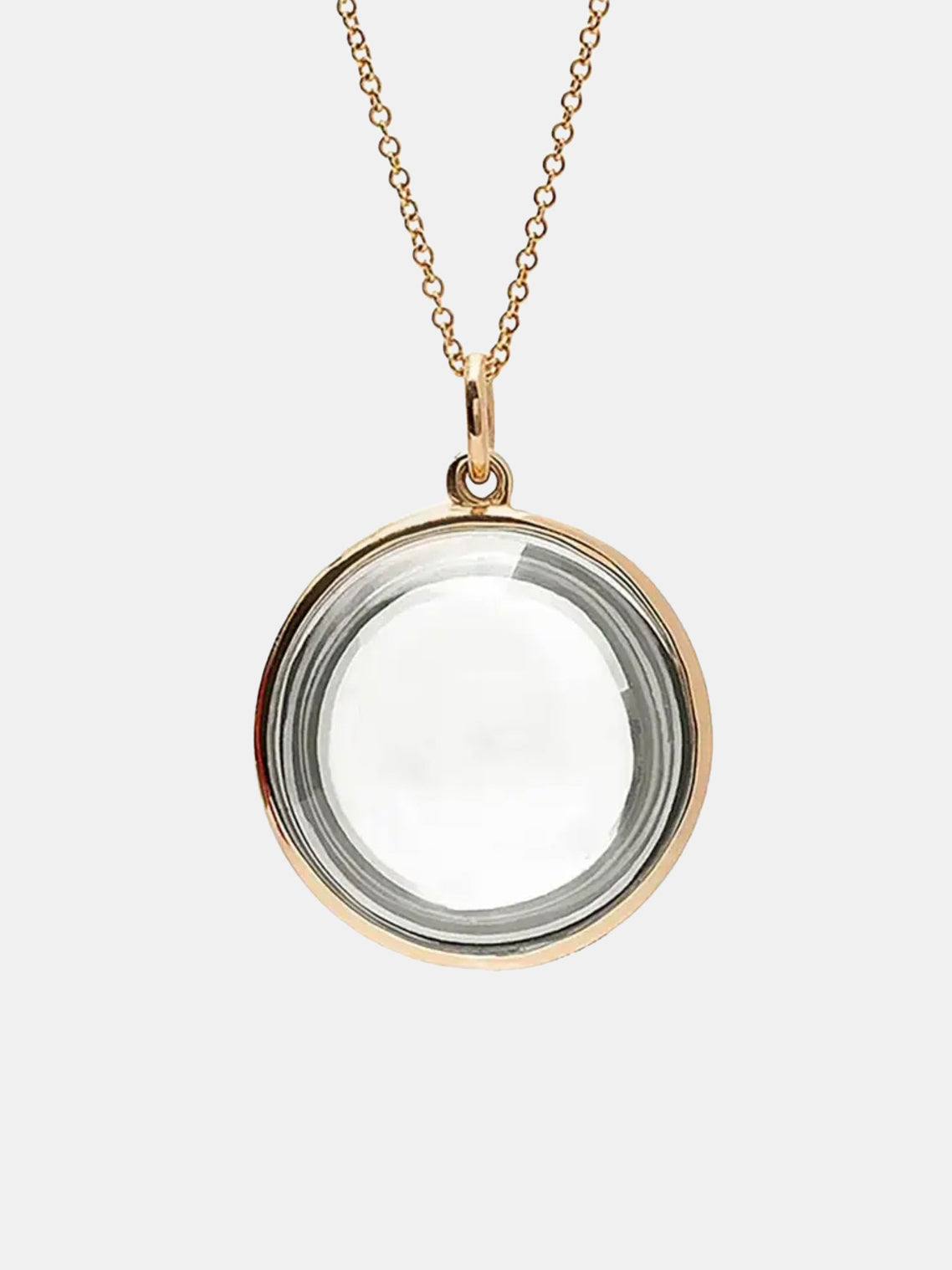 Crystal Round Disc Pendant