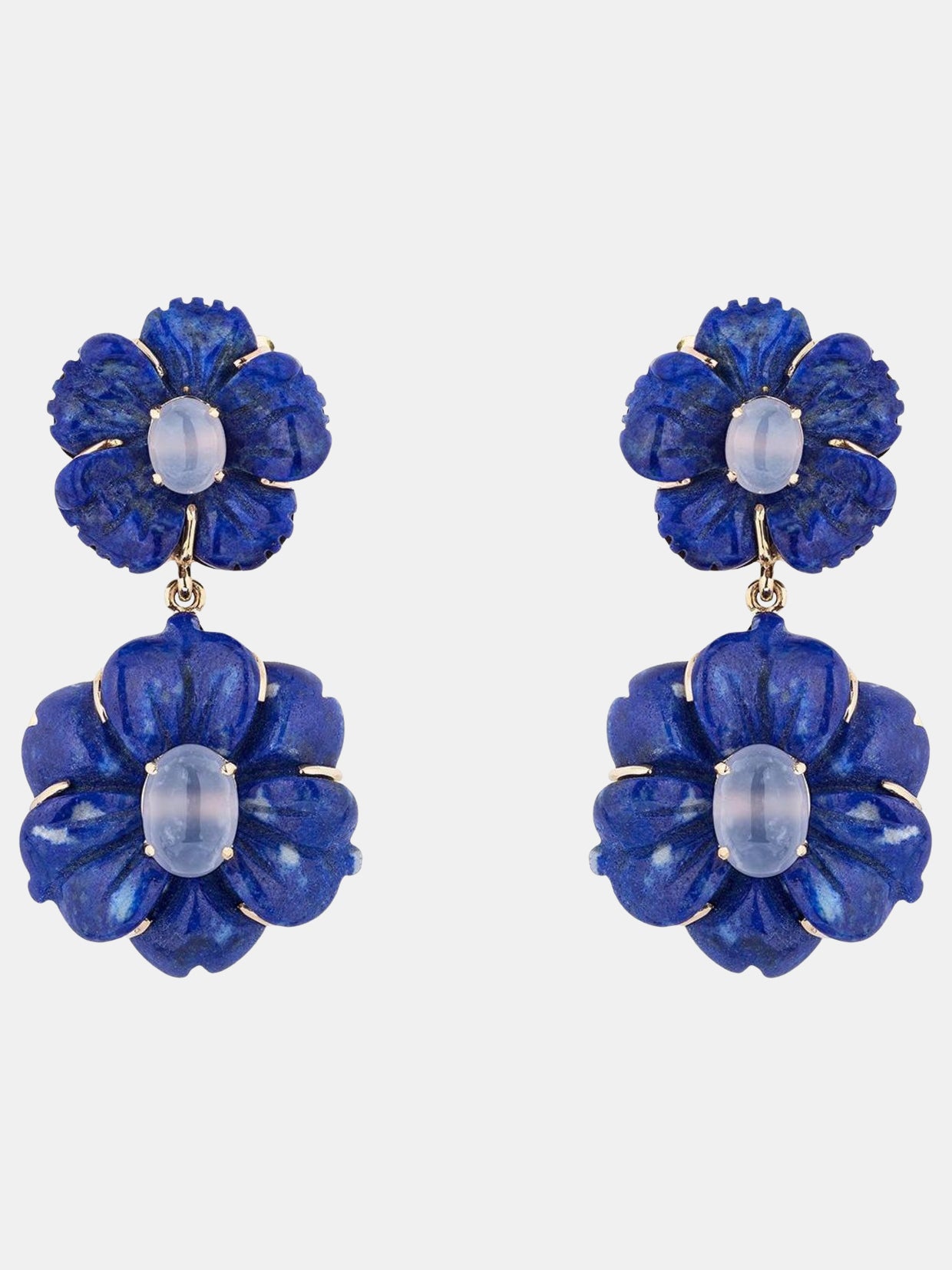 Lapis Flower Earrings