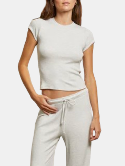 Mindy Brushed Waffle Crew Neck