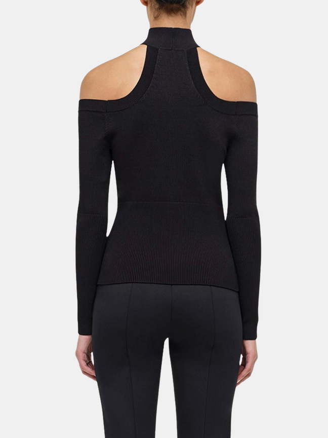 Lila Cold Shoulder Top