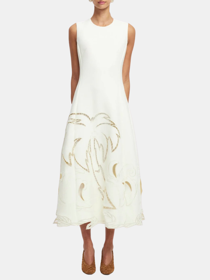 Leo Lin | Cleo Applique Sleeveless Midi
