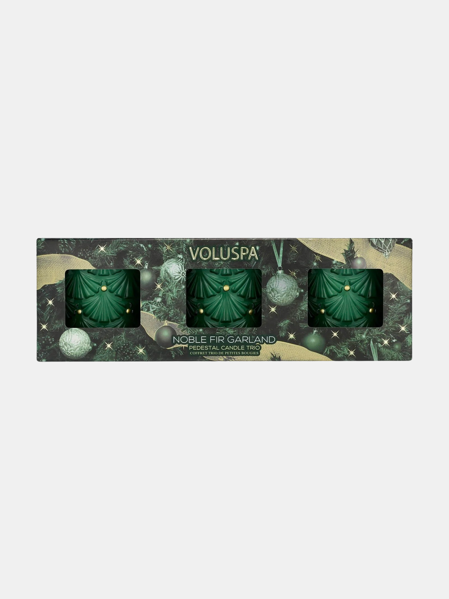 Noble Fir Garland 2.5oz Mini Pedestal Trio Gift Set