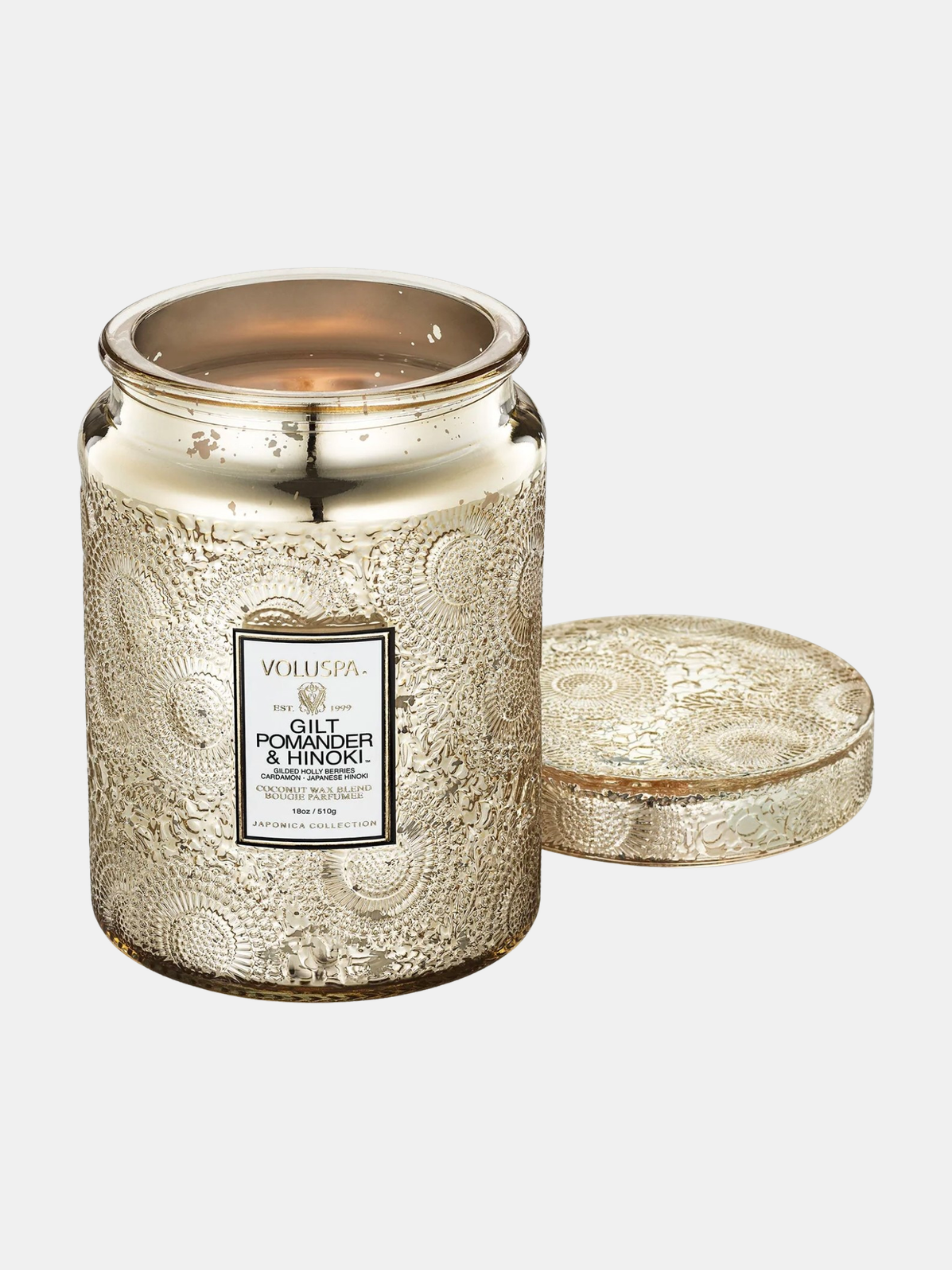 Gilt Pomander & Hinoki 18oz Large Jar Candle