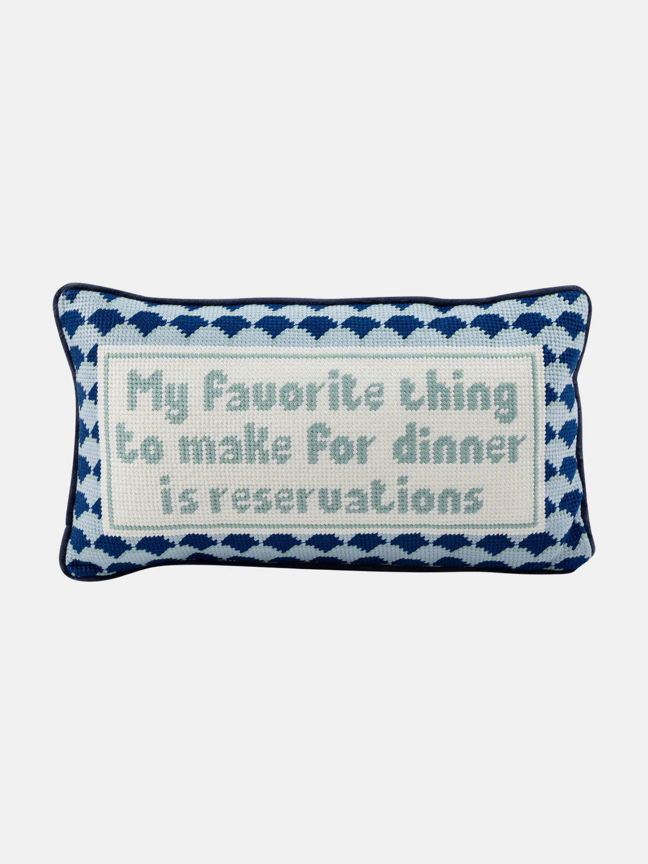 Reservations Needlepoint Pillow