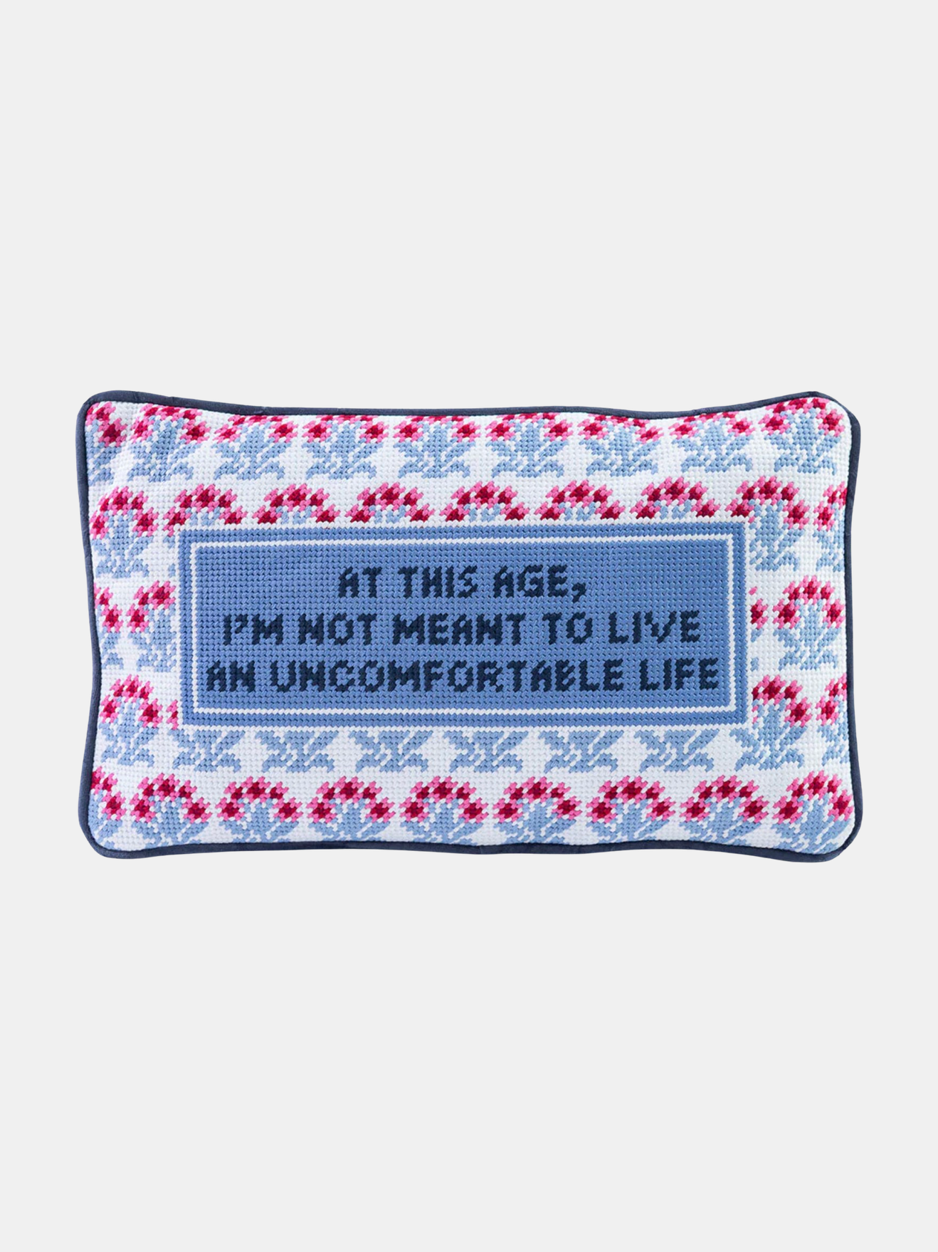 Uncomfortable Needlepoint Pillow