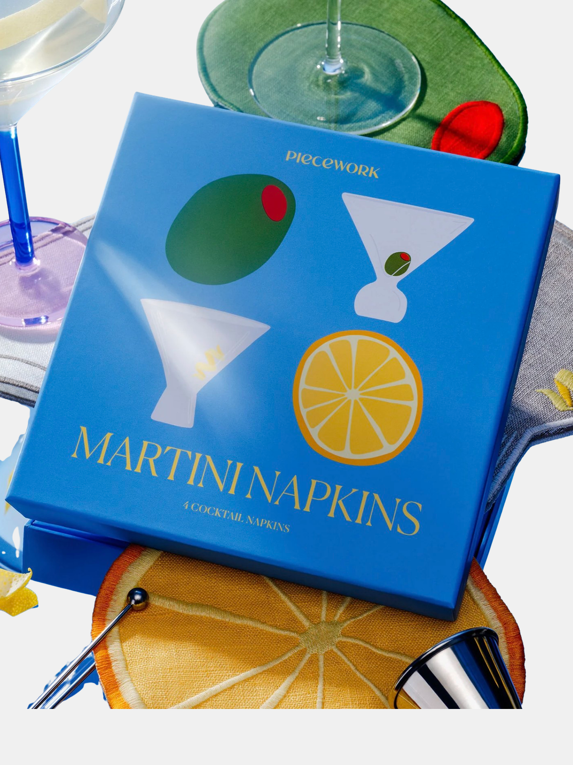 Martini Cocktail Napkins Set