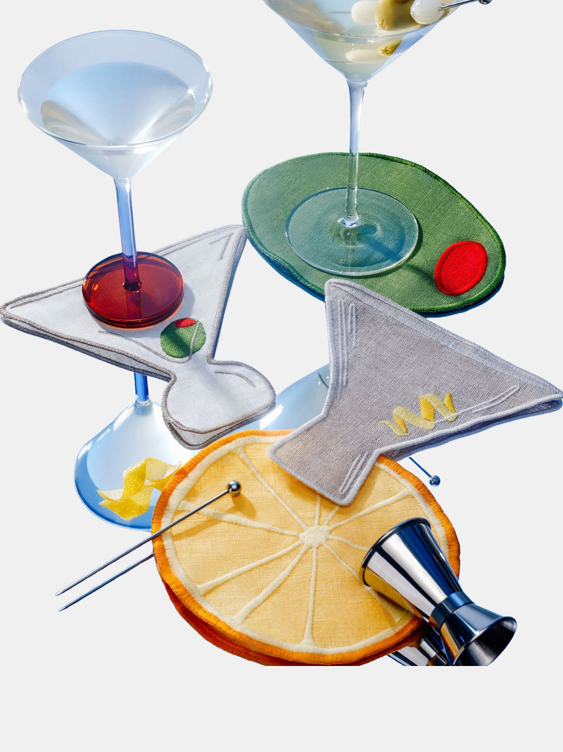 Martini Cocktail Napkins Set