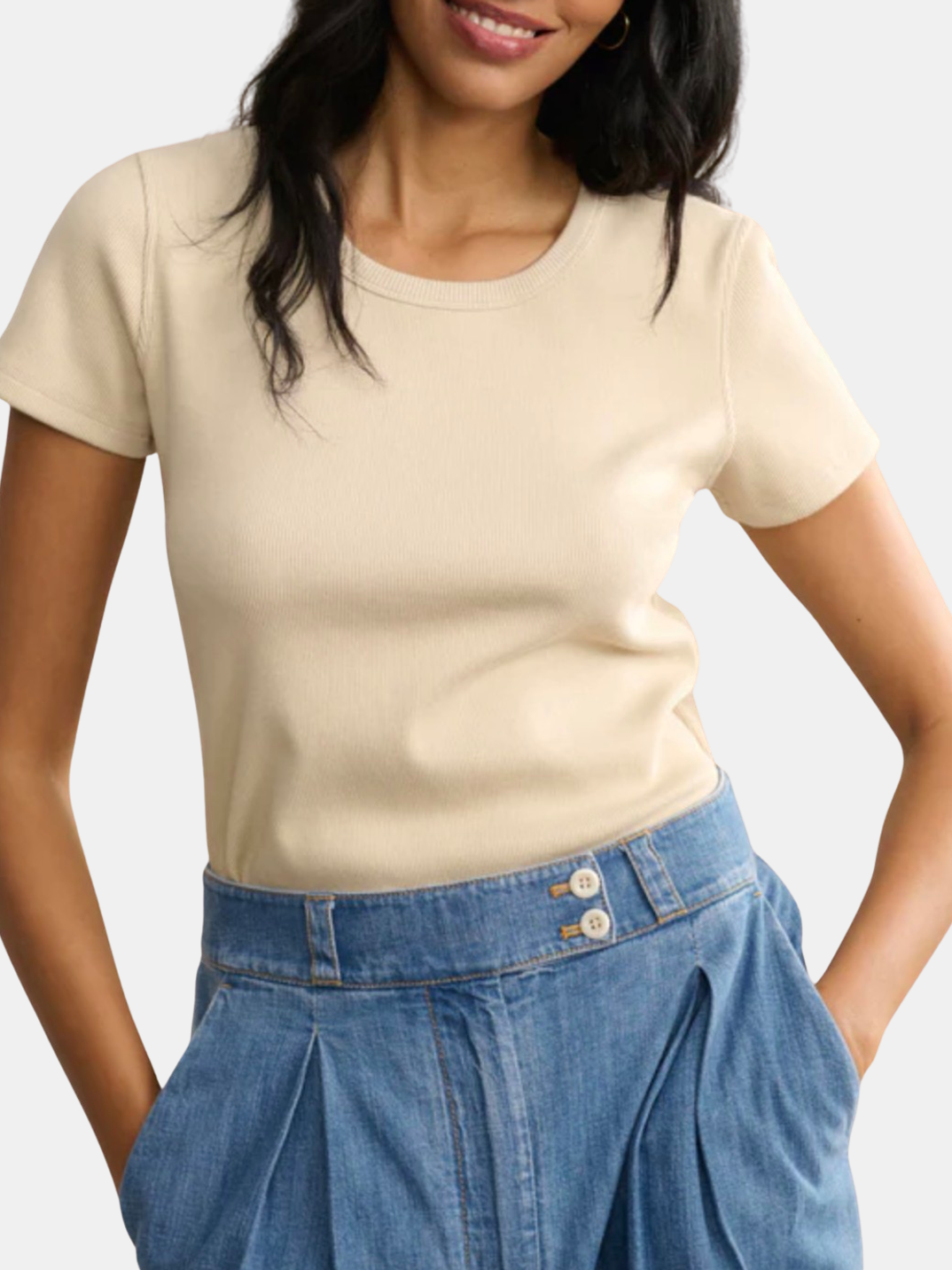 Rib Tee - Periwinkle