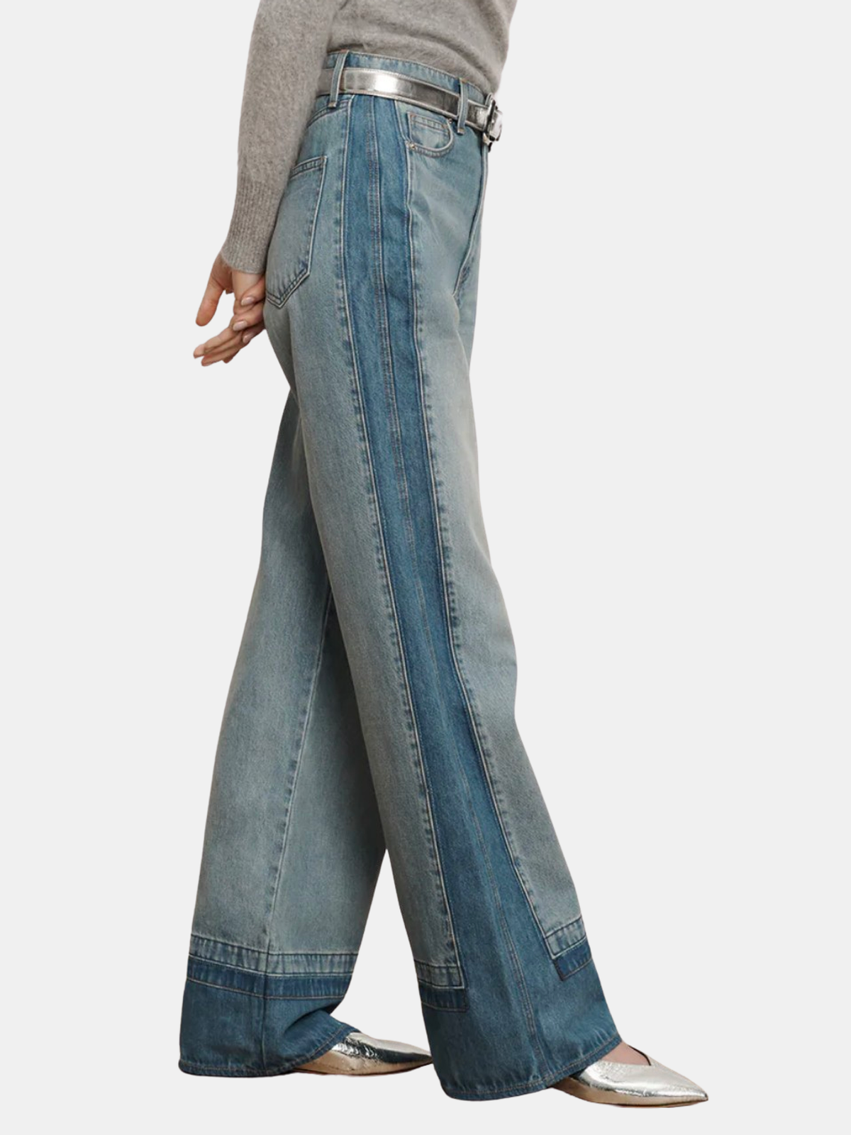 Taylor High Rise Wide Leg - Periwinkle