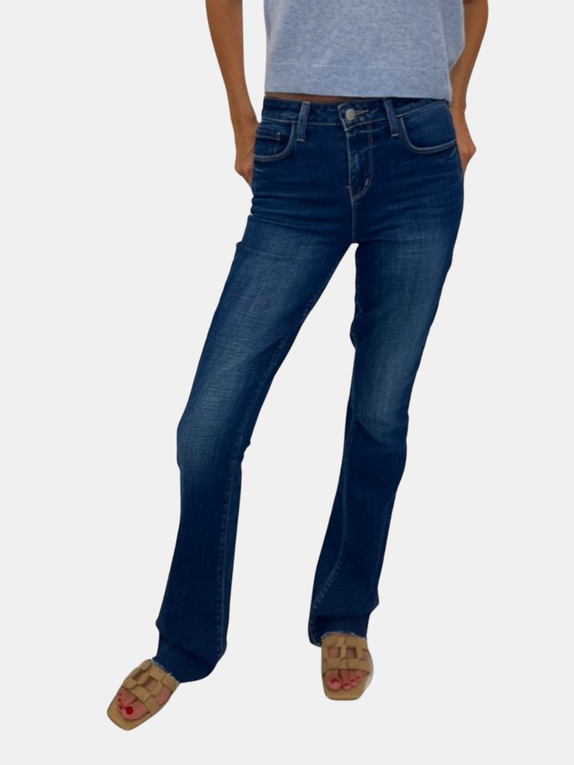 Ruth High-Rise Straight Jean - Periwinkle