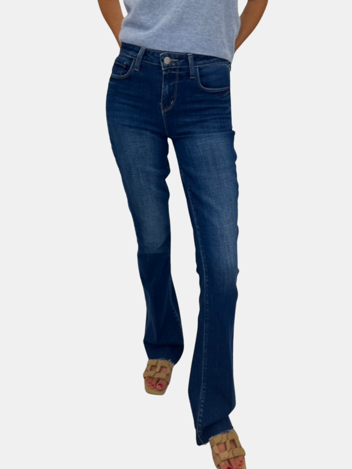 Ruth High-Rise Straight Jean - Periwinkle