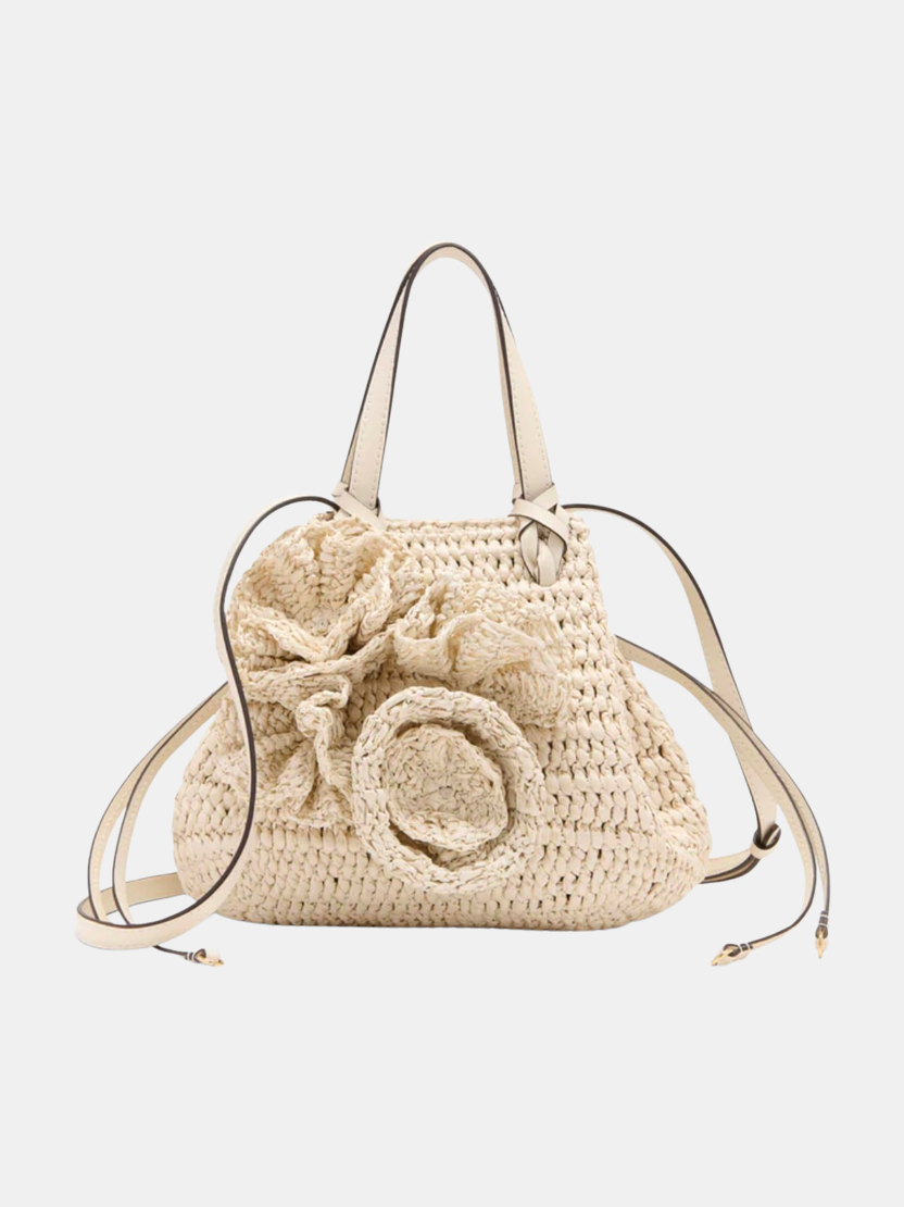 Gio Floral Raffia Crossbody