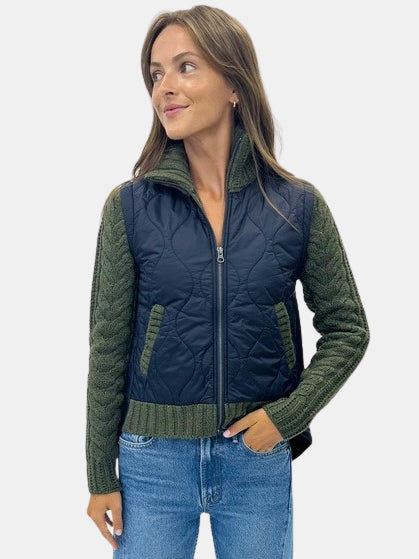 Patra Mixed Media Jacket - Periwinkle