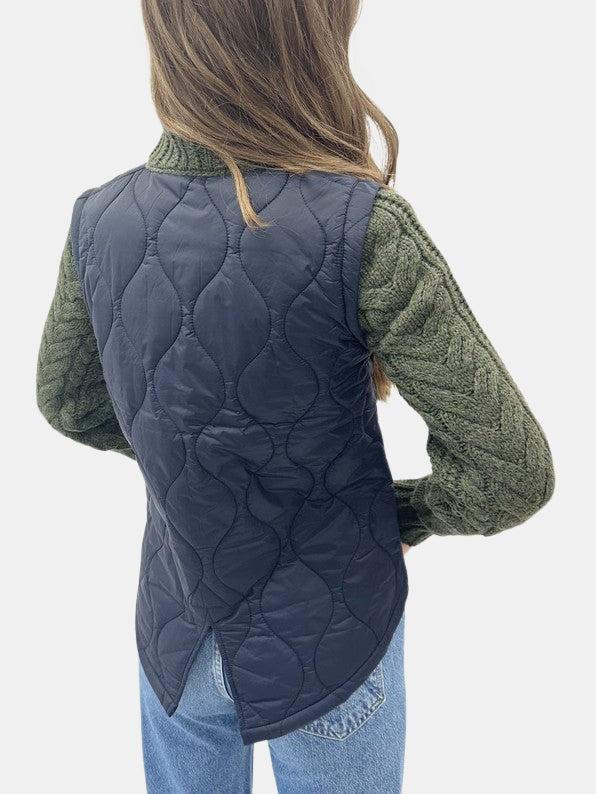 Patra Mixed Media Jacket - Periwinkle
