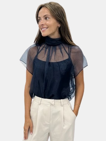 Feyre Short Sleeve Top - Periwinkle