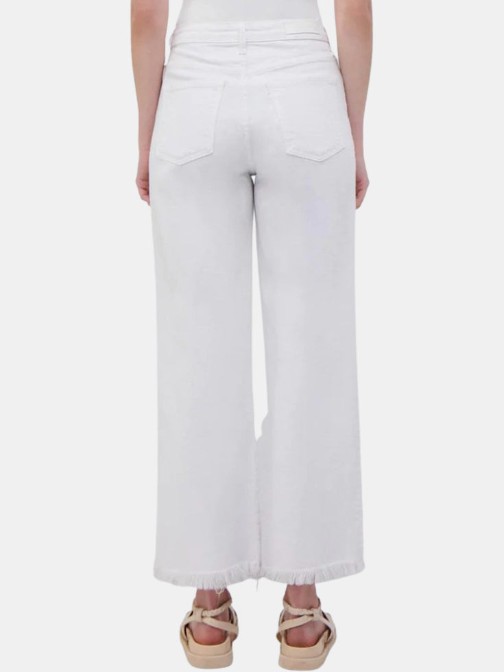 Jude High Rise Wide Crop - Periwinkle