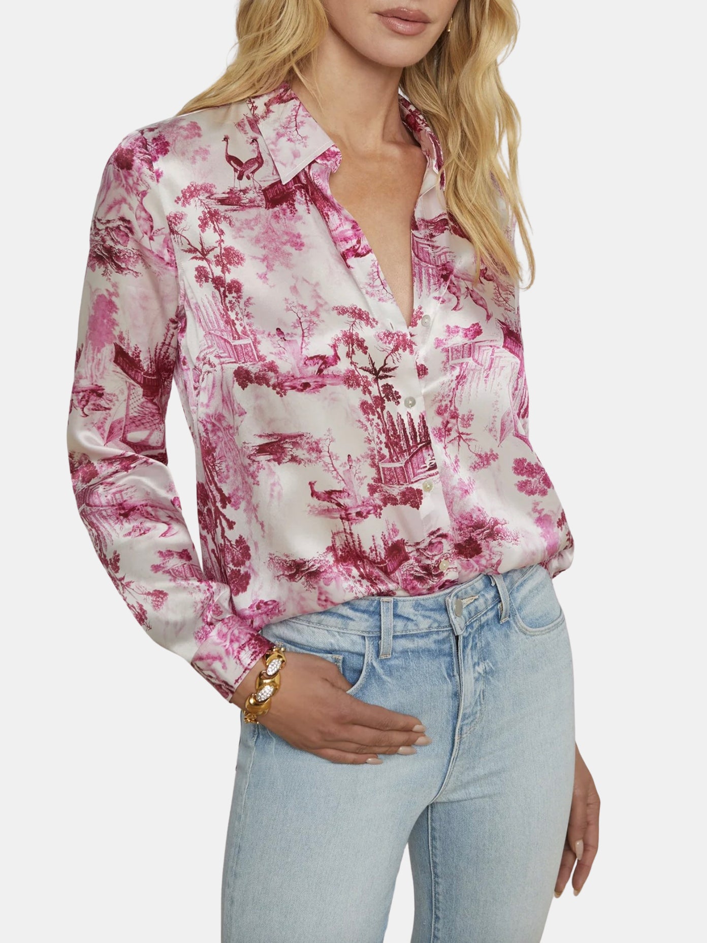 Tyler Long Sleeve Blouse - Periwinkle
