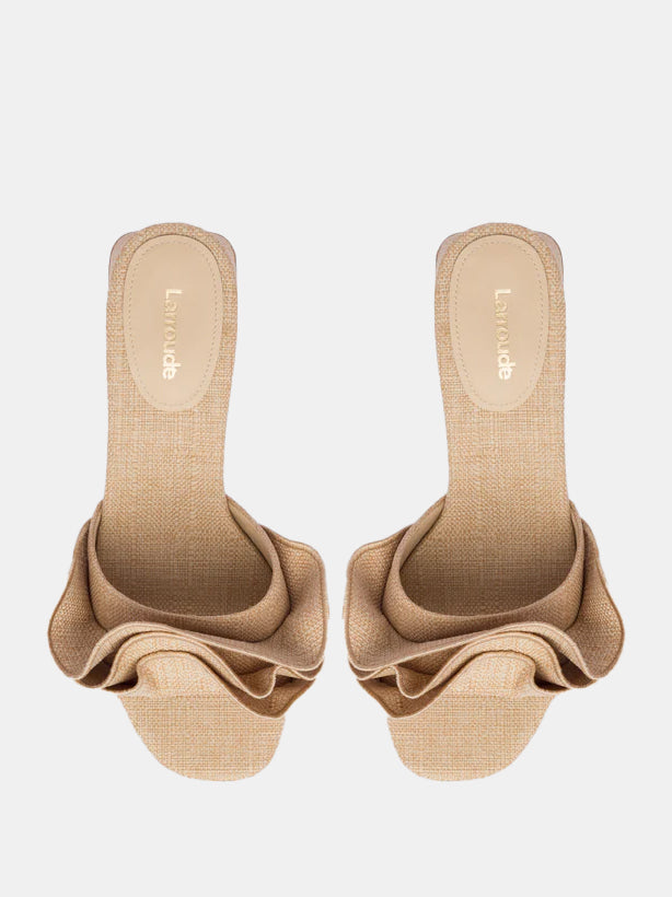 Brigitte Ruffle Mule - Periwinkle