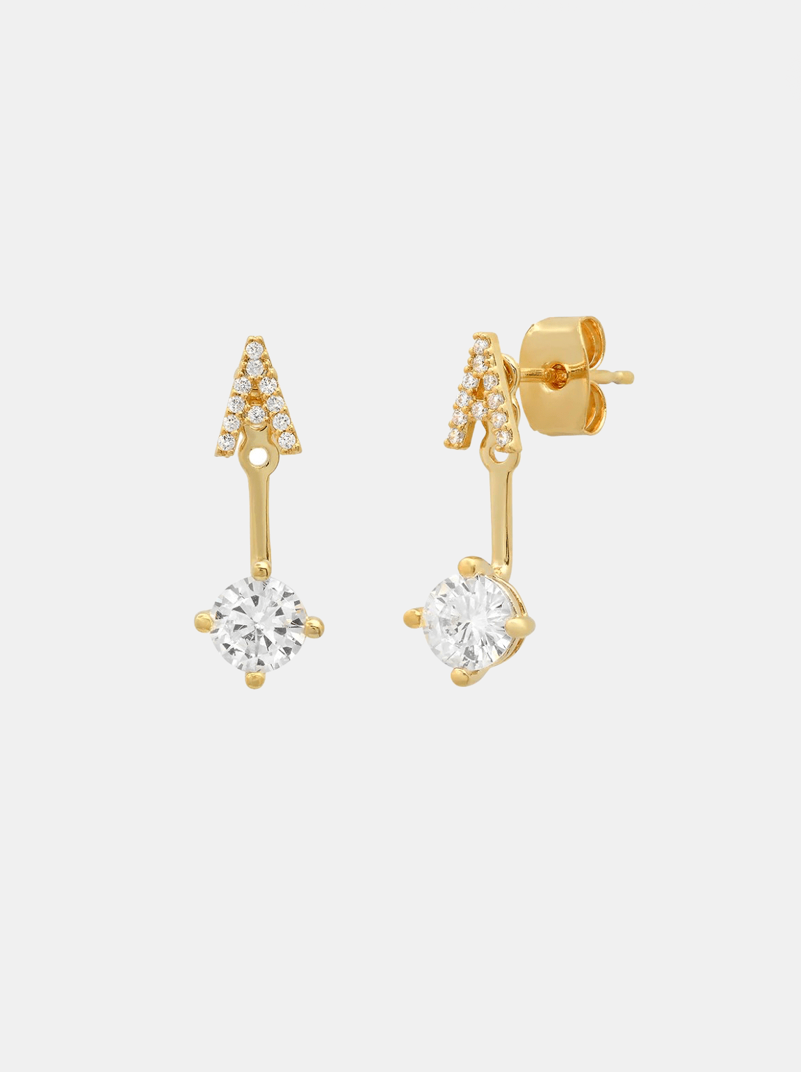 Initial Jacket Earrings - Periwinkle