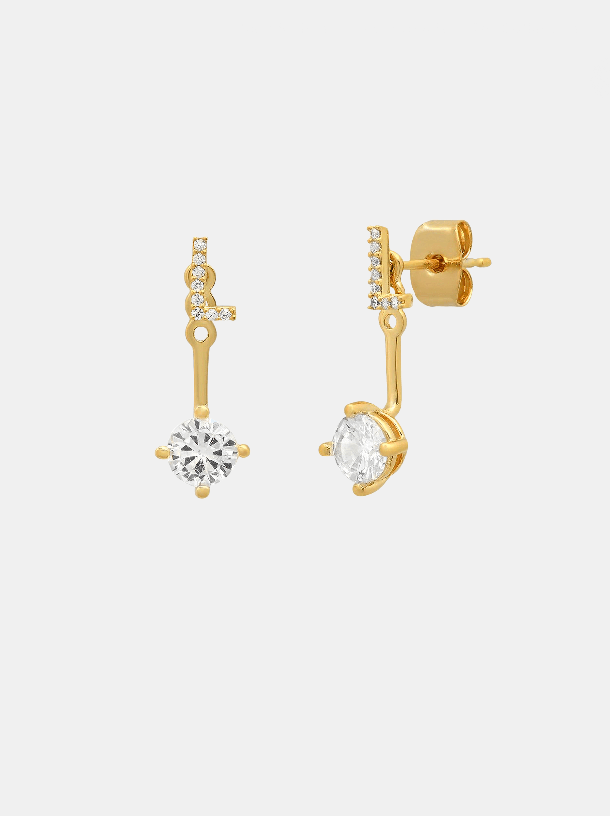 Initial Jacket Earrings - Periwinkle