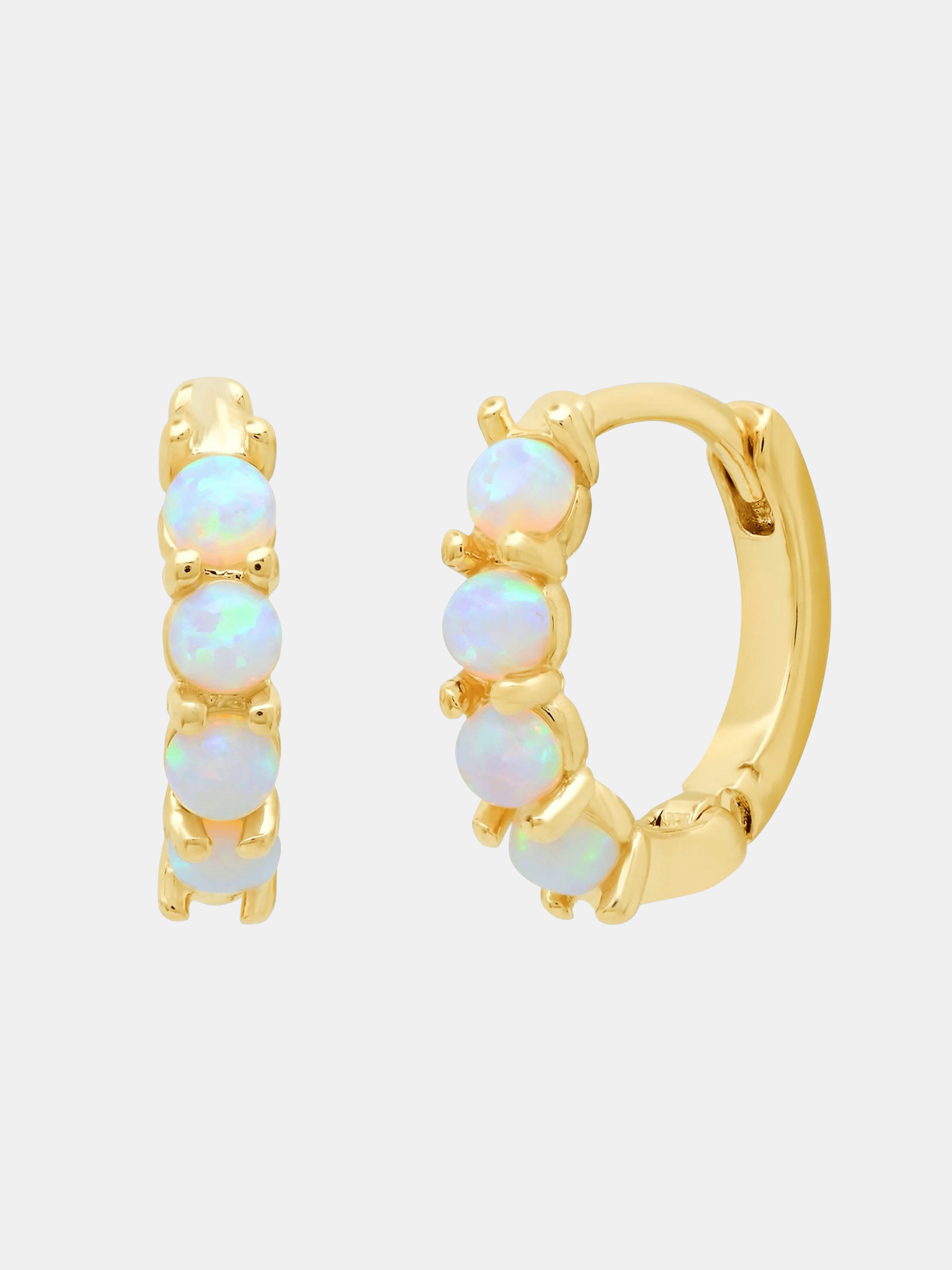 Small Snap-Closure Hoop Earrings - Periwinkle