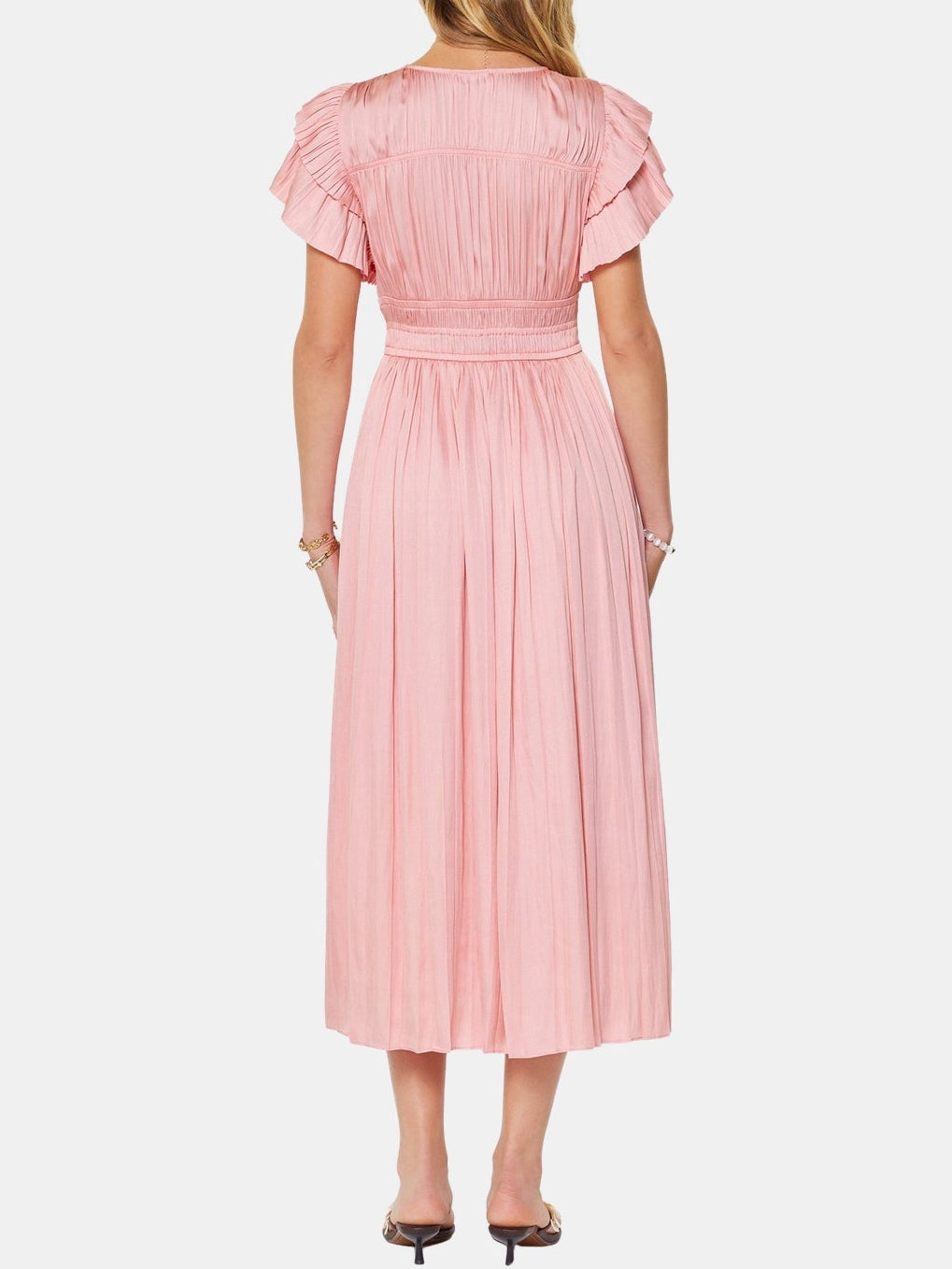 Tie Front Midi Dress - Periwinkle 