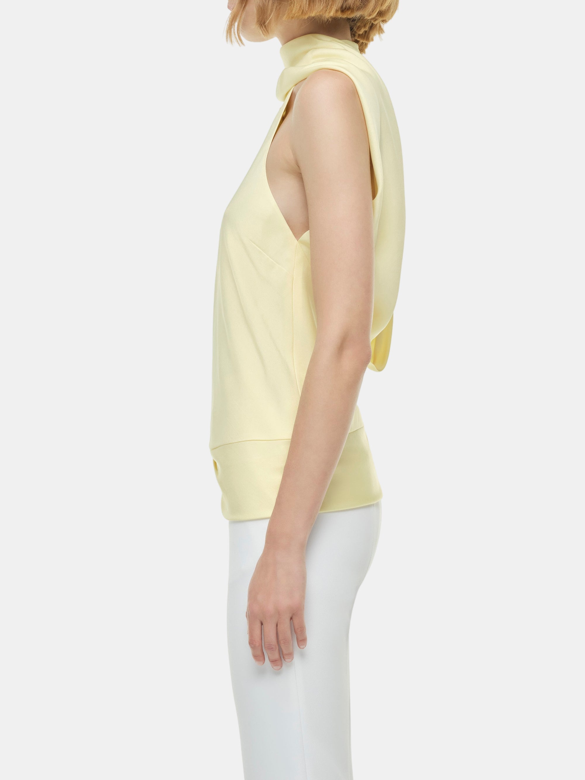 Samira Satin Cape Top - Periwinkle 