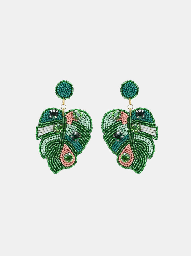 Tropical Palms Drop Earrings