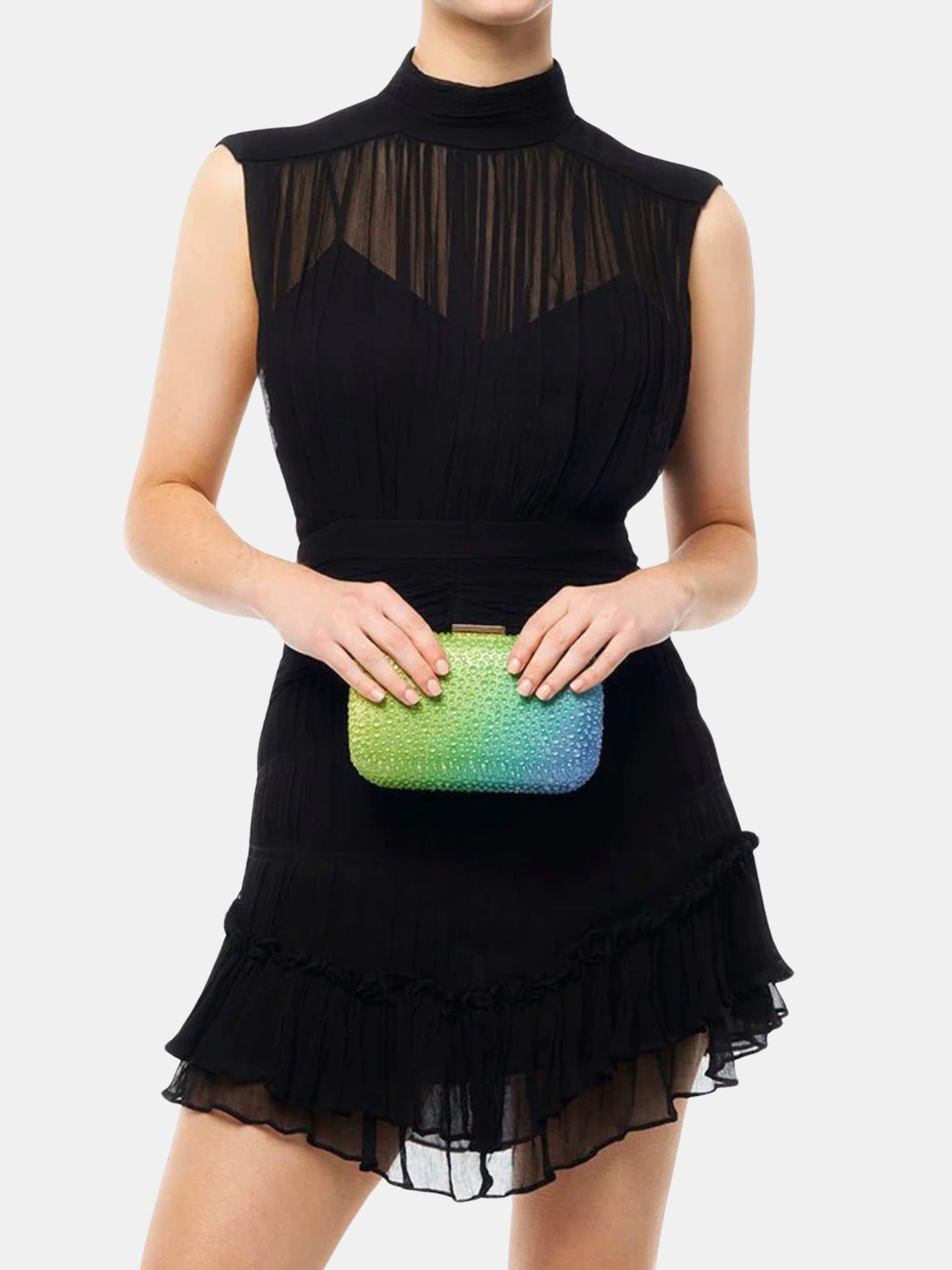 Aurora Hotfix Ombre Clutch - Periwinkle 