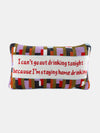 Can't Go Out Needlepoint Pillow - Periwinkle 