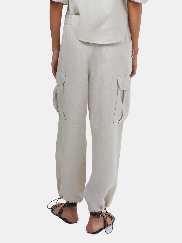 Cargo Linen Pant - Periwinkle 