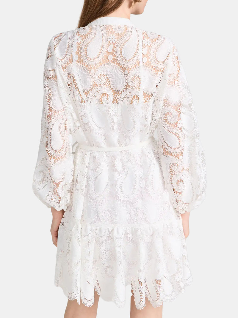 Paisley Guipure Tunic with Cami in White