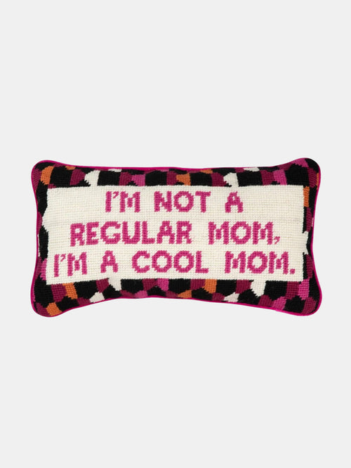 Cool Mom Needlepoint Pillow - Periwinkle 