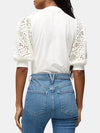 Coralee Lace Puff Sleeve Top - Periwinkle 