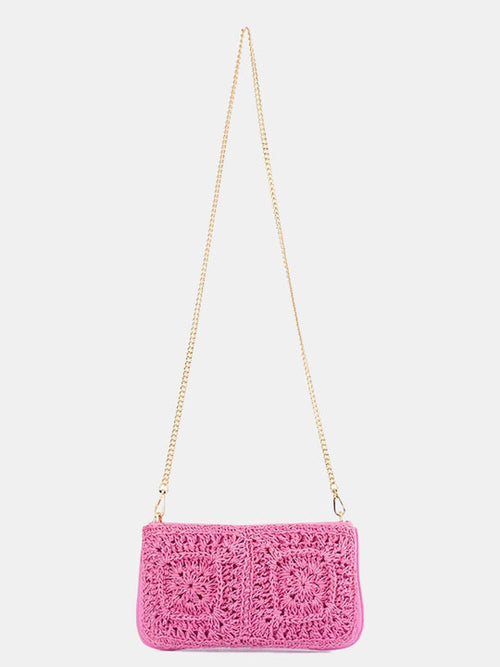 Dana Crocheted Shoulder Bag - Periwinkle 
