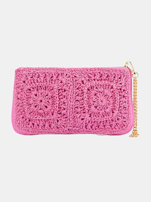Dana Crocheted Shoulder Bag - Periwinkle 
