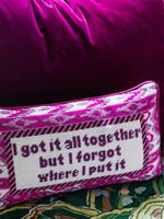 Got It All Together Needlepoint Pillow - Periwinkle 