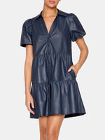 Havana Vegan Leather Mini Dress