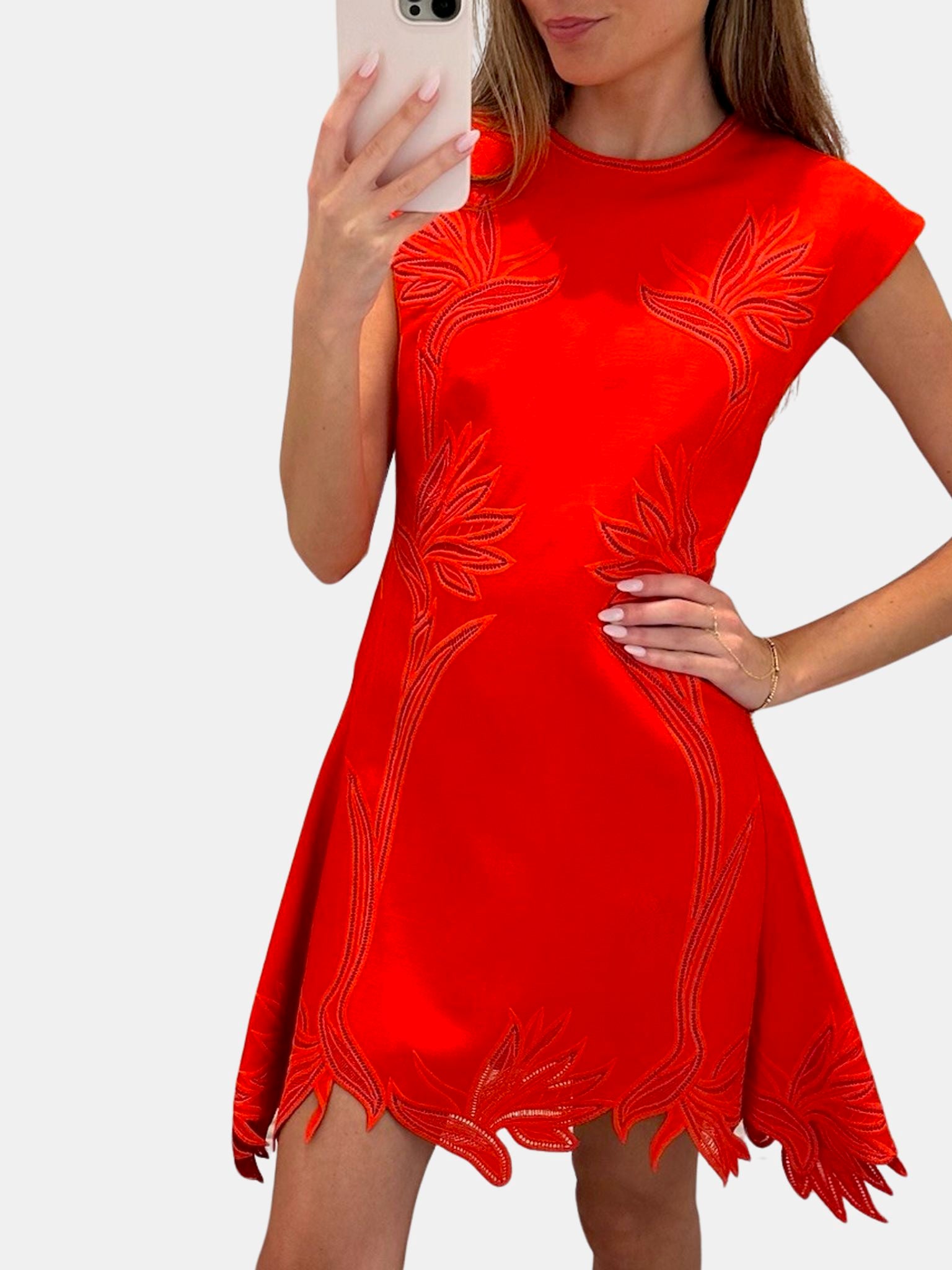 Raquel Embroidered Mini Dress - Periwinkle 