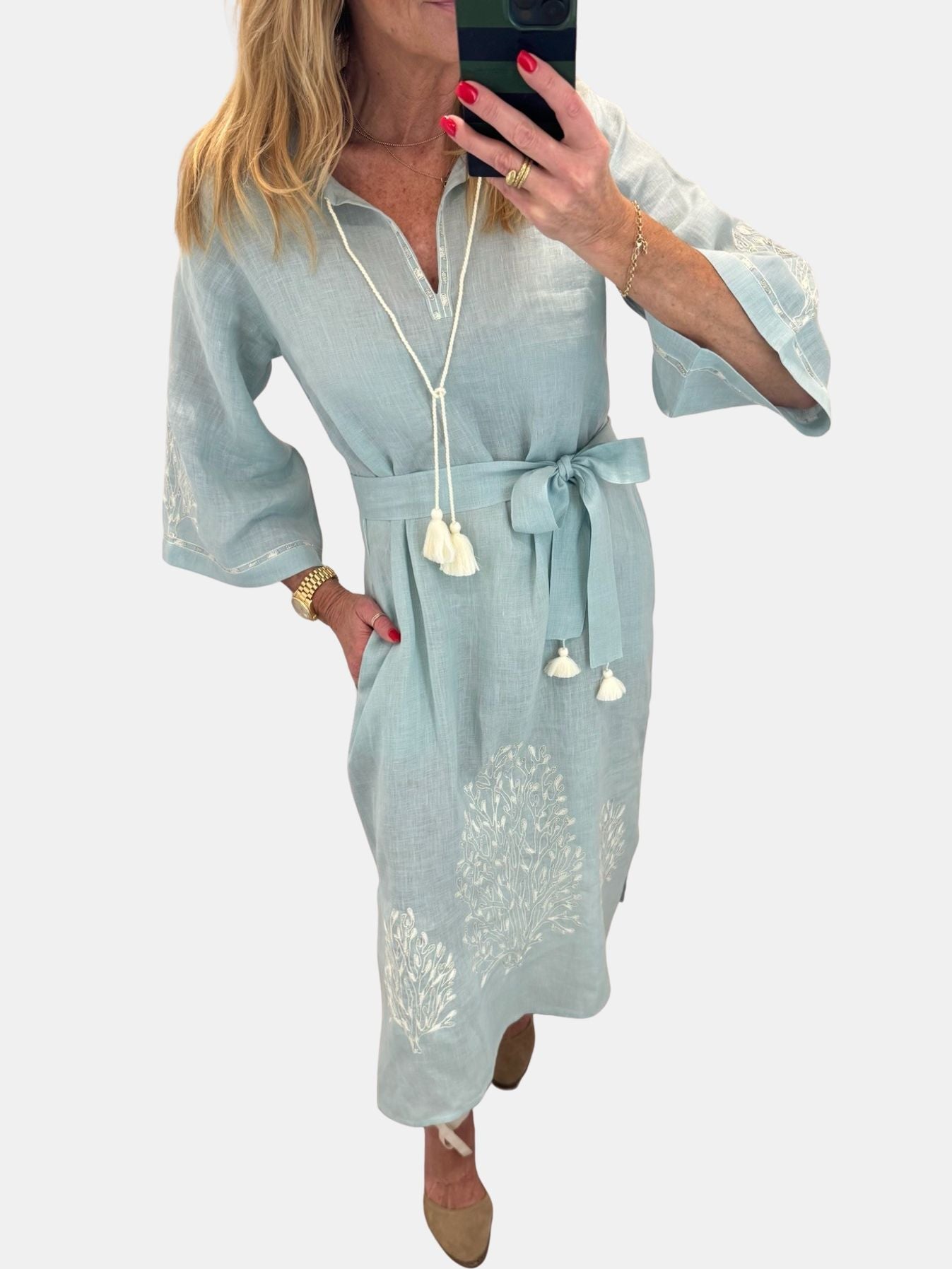 Nadia Applique Paisley Dress