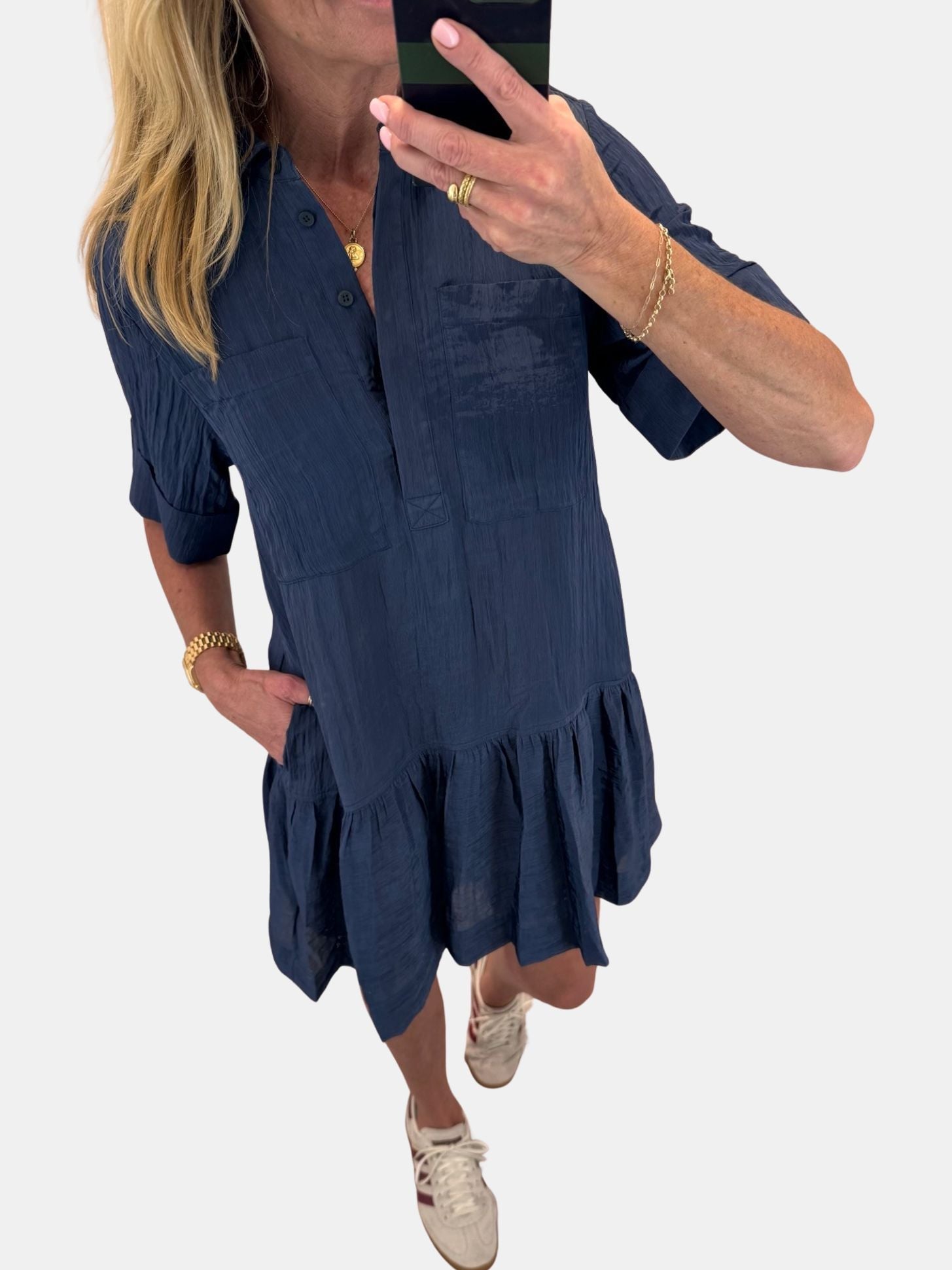 Cris Short Sleeve Shirt Dress