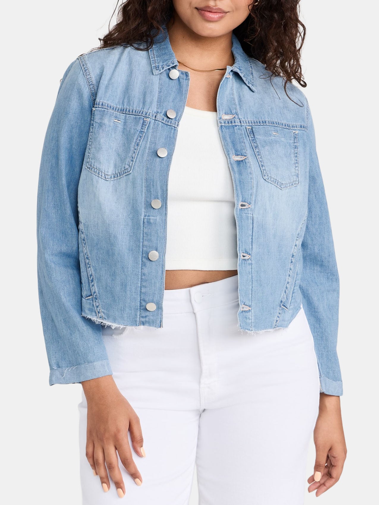 Janelle Slim Raw Jacket - Periwinkle 